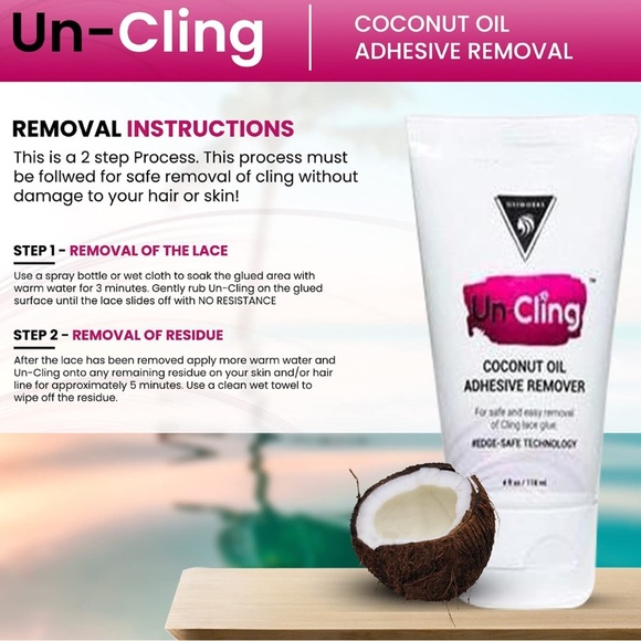 Un-Cling is a coconut oil-based adhesive remover for the skin. - Picture 6 of 8